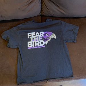 Fear The Bird Cropped Mens Black T-Shirt Medium